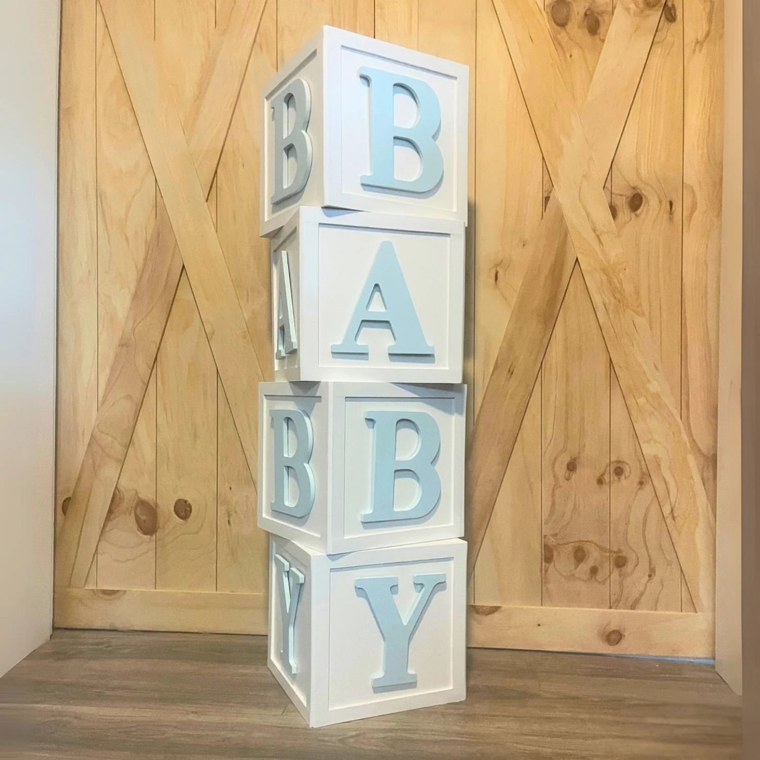 Custom baby blocks for hire in Melbourne, raw and painted finish