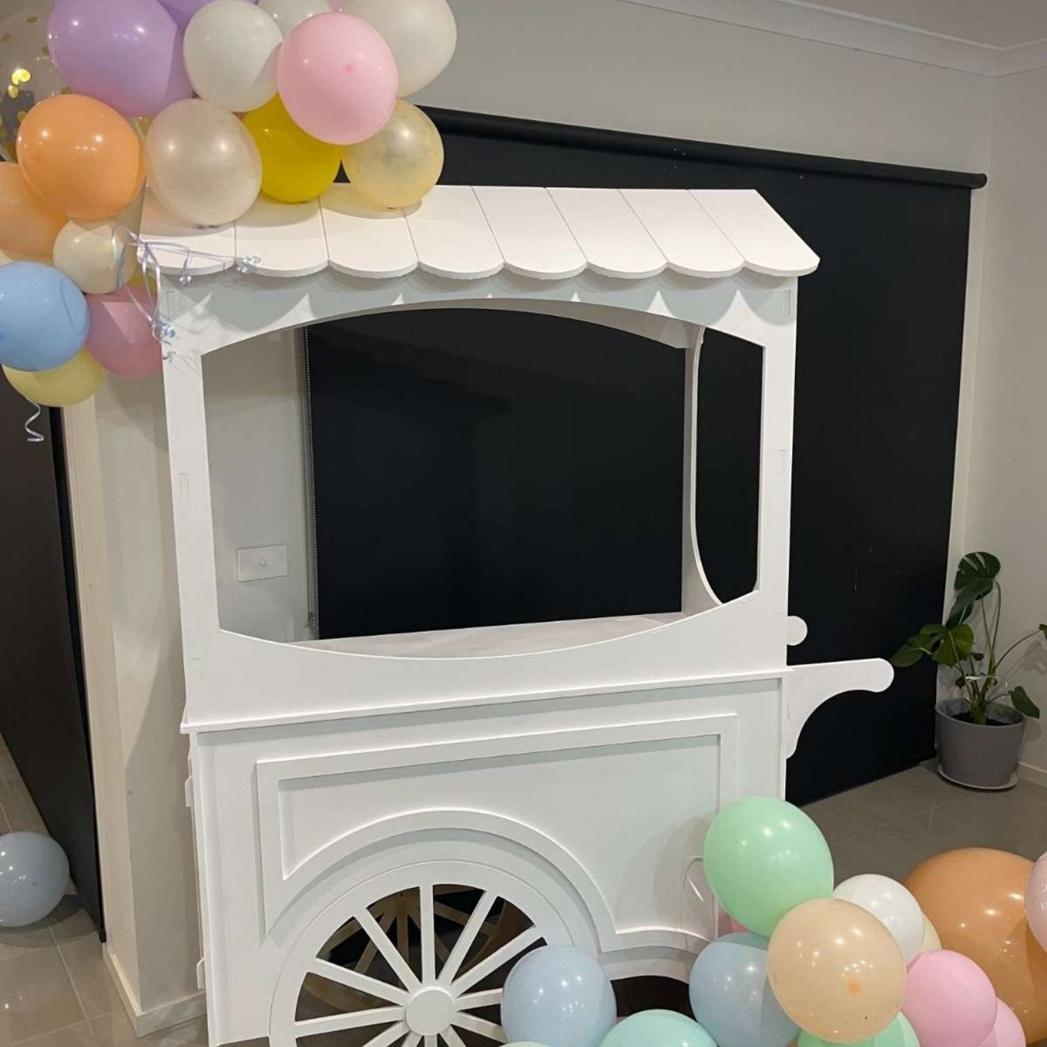 Flat pack candy cart for hire or purchase, Melbourne wedding dessert table