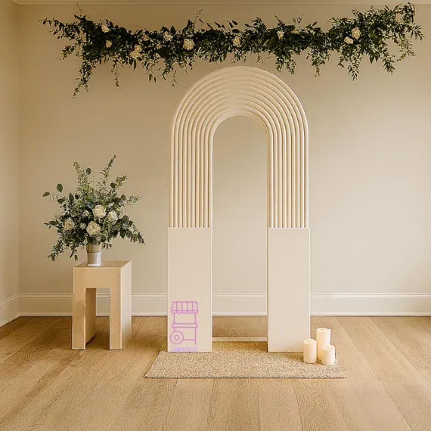 4 PVC foam ripple arch backdrop for premium indoor event displays