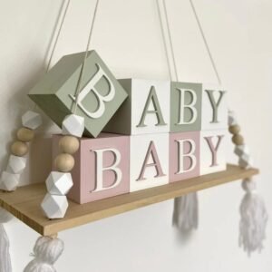 Custom 3D baby blocks with raised letters, Melbourne