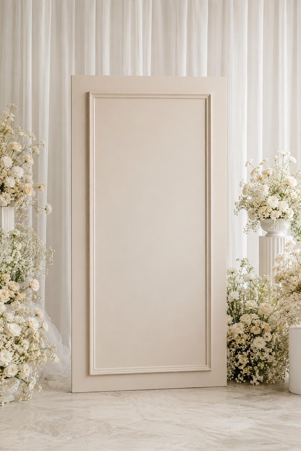Parisian wall panel backdrop for weddings and baby showers