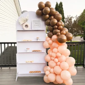 Arch display backdrop with removable shelves, Melbourne